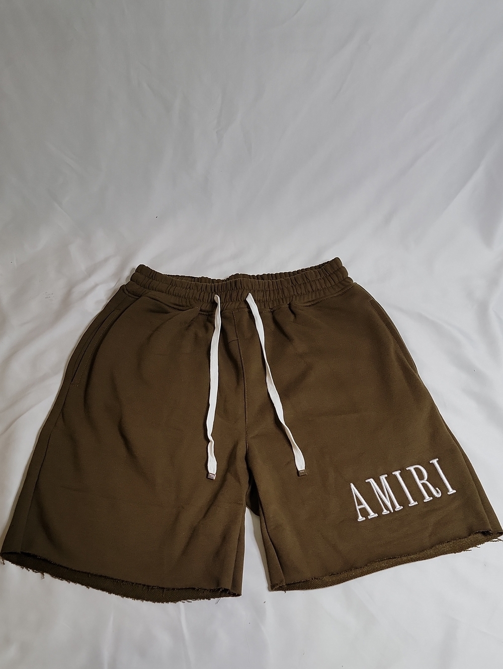 AMIRI Olive Green Lounge Shorts with Contrast Drawcord